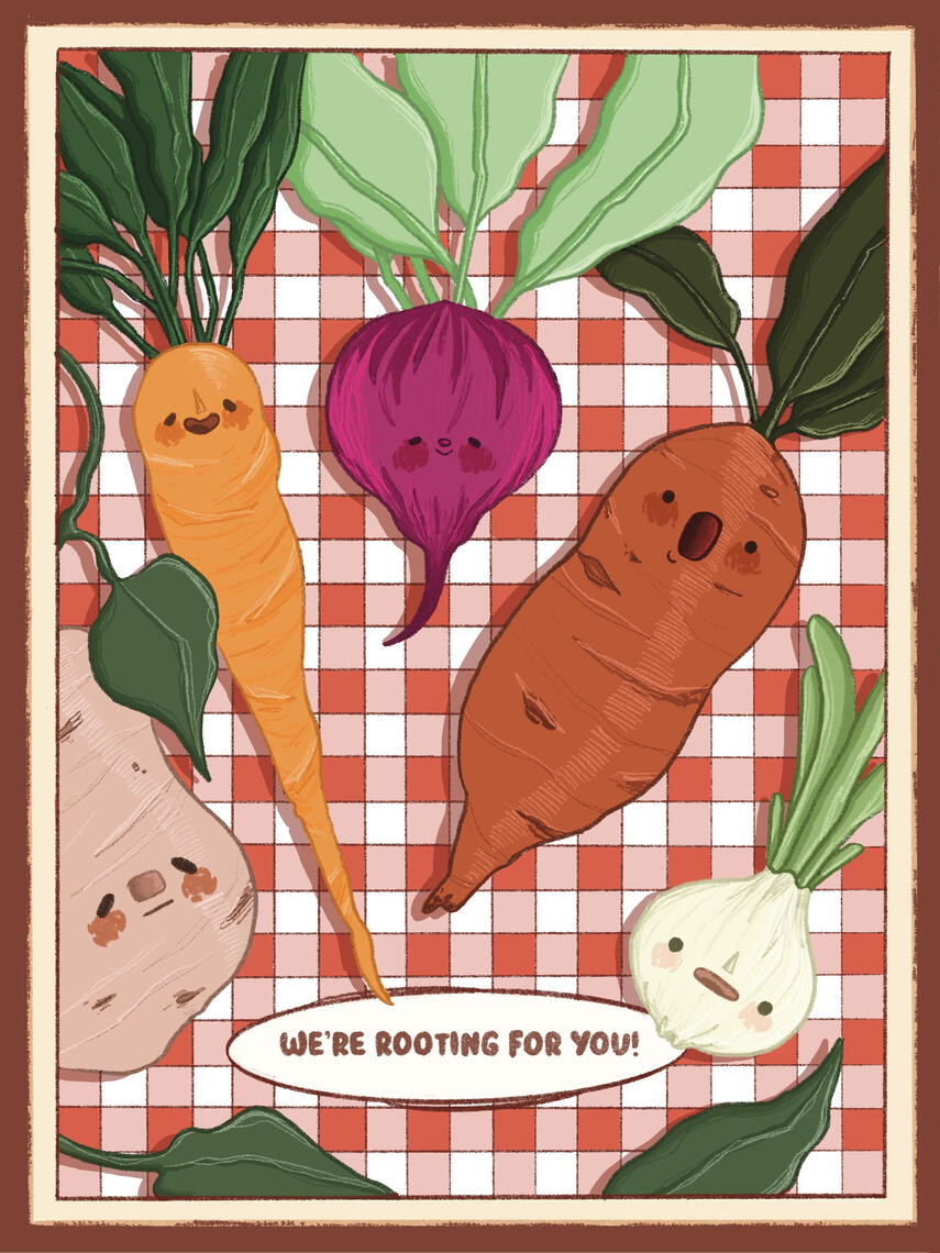 Root Vegetable Greeting Card Root Vegetable Greeting Card